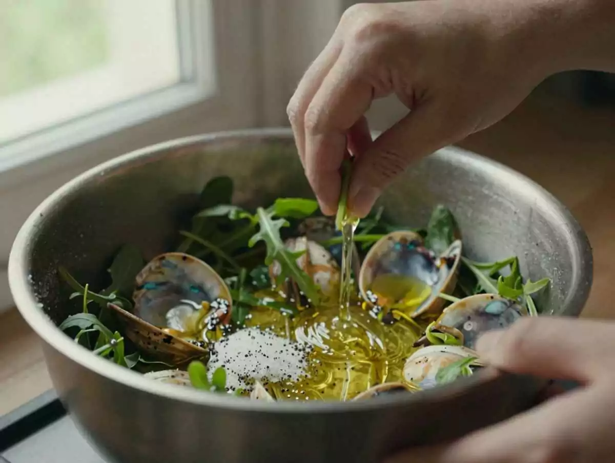 3. Preparare il condimento — Insalata di Gamberi e Rucola: la Ricetta Fresca e Proteica Ideale per le Giornate Estive