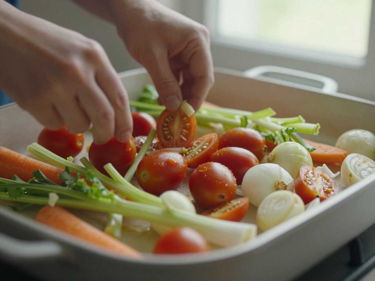 Un passaggio della preparazione — Insalata di Mare alla Pugliese