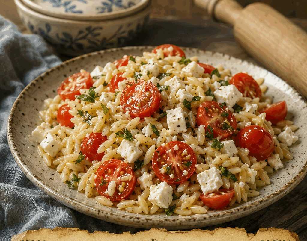 Insalata di Orzo con Feta e Pomodorini