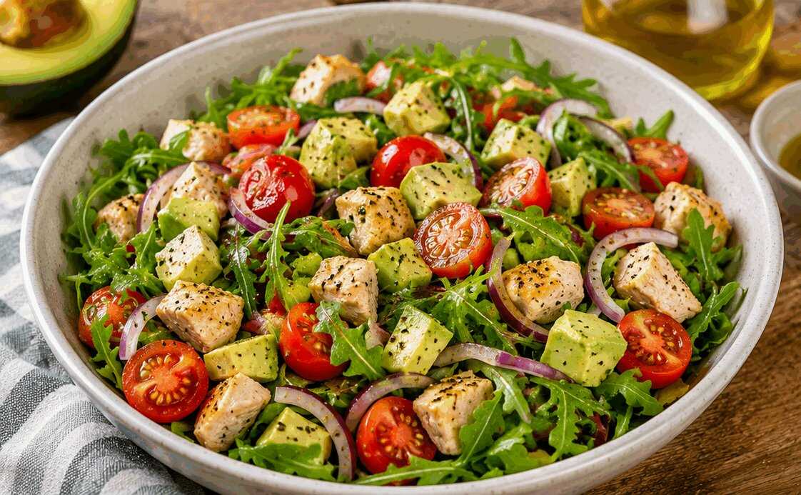 Insalata di Pollo con Avocado e Pomodorini: la Ricetta Fresca e Proteica Perfetta per l’Estate