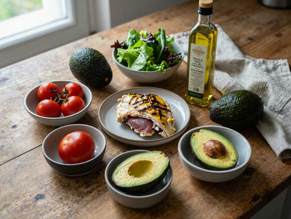 Gli ingredienti per Insalata di Pollo Grigliato con Avocado