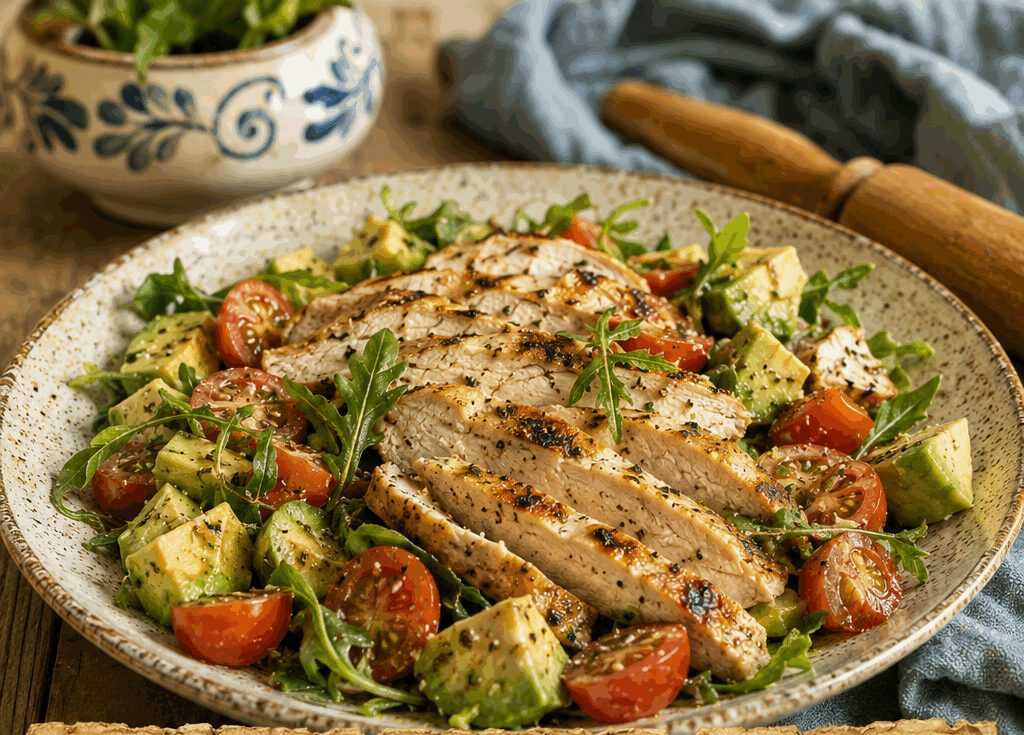 Insalata di Pollo Grigliato con Avocado