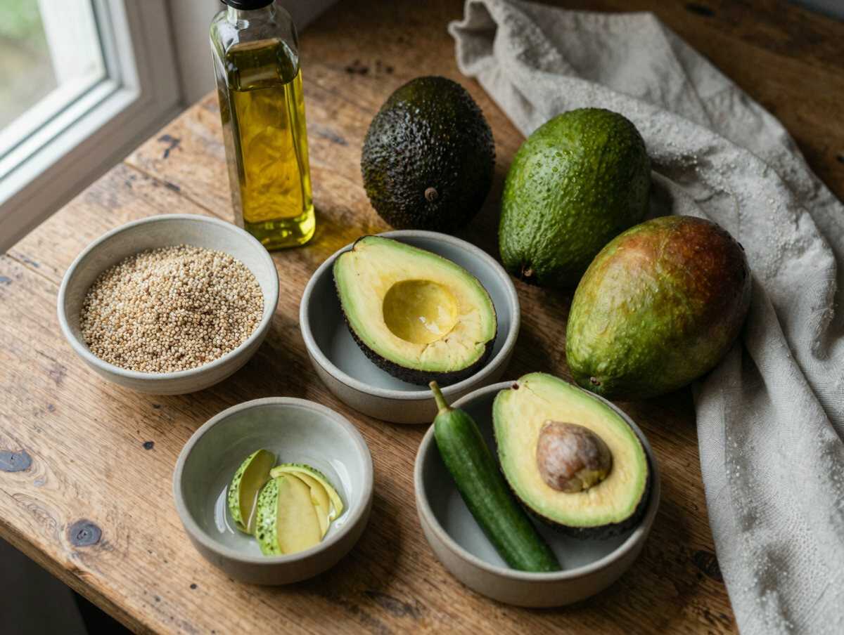 Gli ingredienti per Insalata di Quinoa con Avocado e Mango