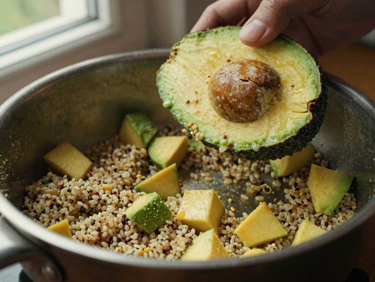 Preparare frutta e verdure — Insalata di Quinoa con Avocado e Mango