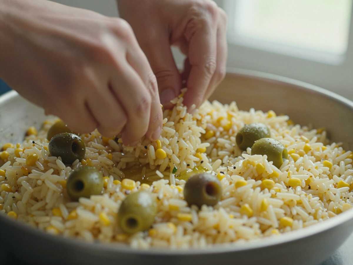 Condire l’insalata di riso — Insalata di Riso Integrale con Verdure Croccanti