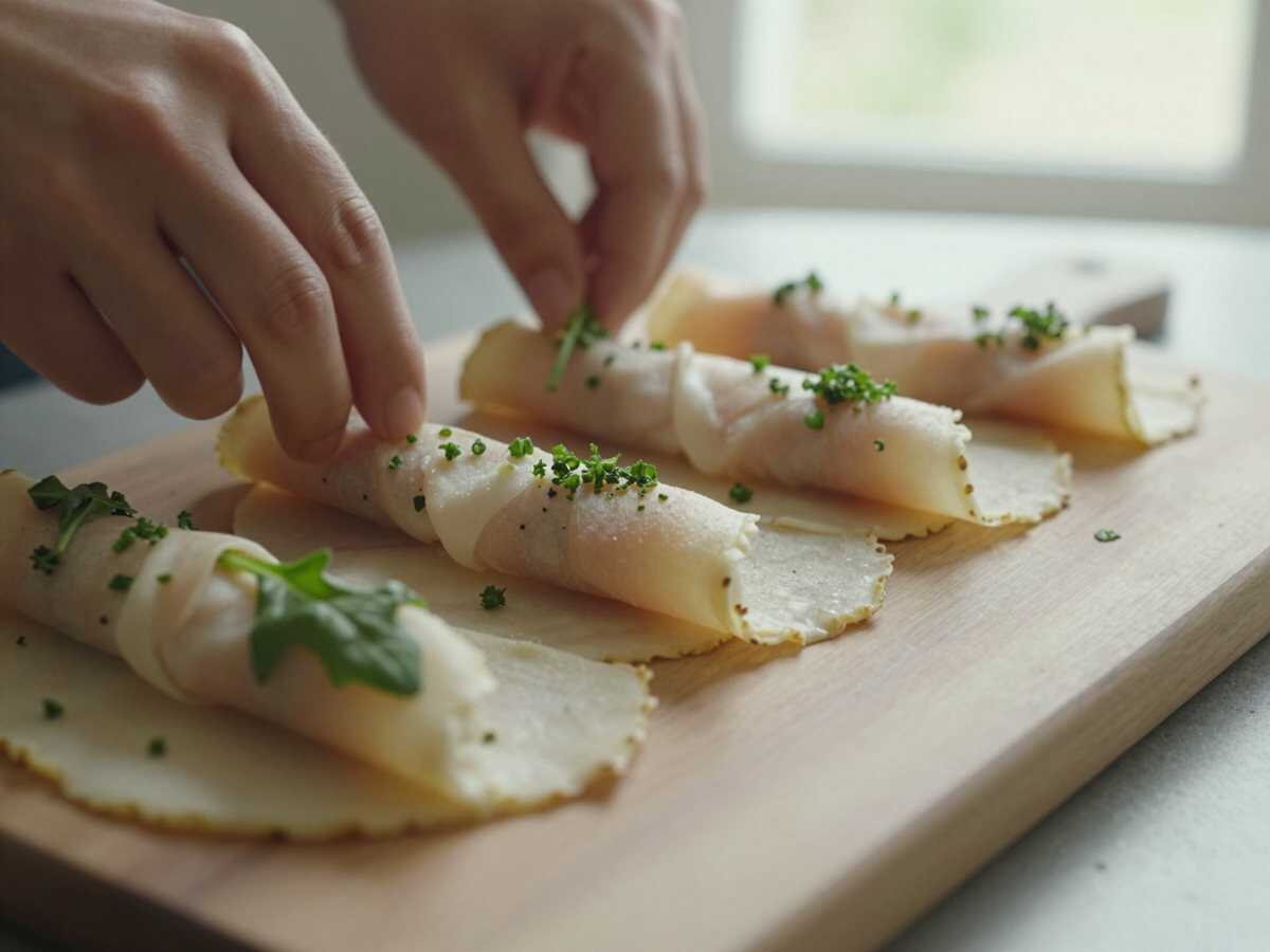 Forma gli involtini — Involtini di bresaola con robiola e rucola, l’antipasto furbo per l’apericena con gli amici