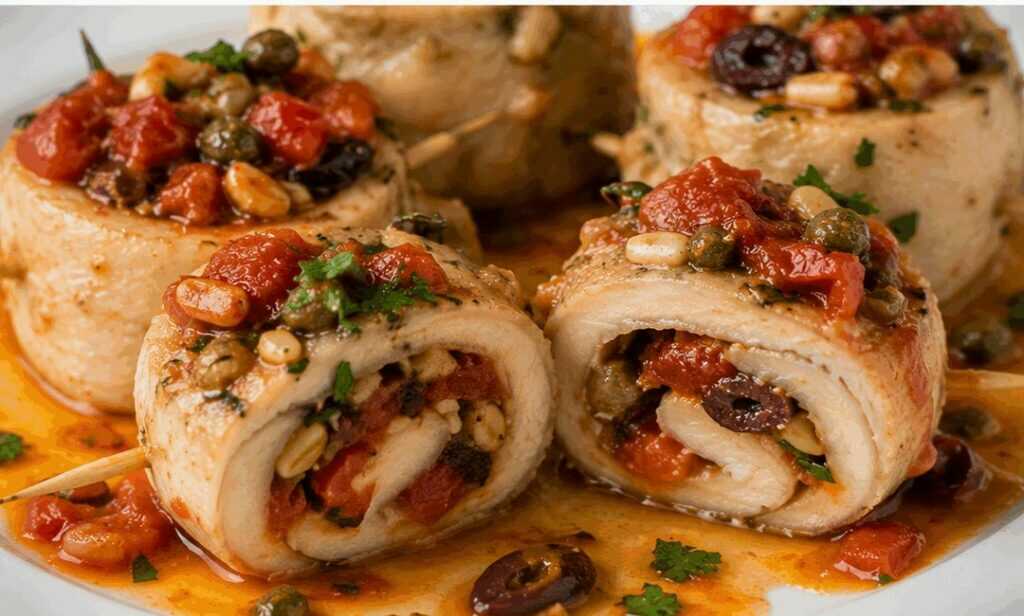 Involtini di pesce spada alla messinese (Sicilia)