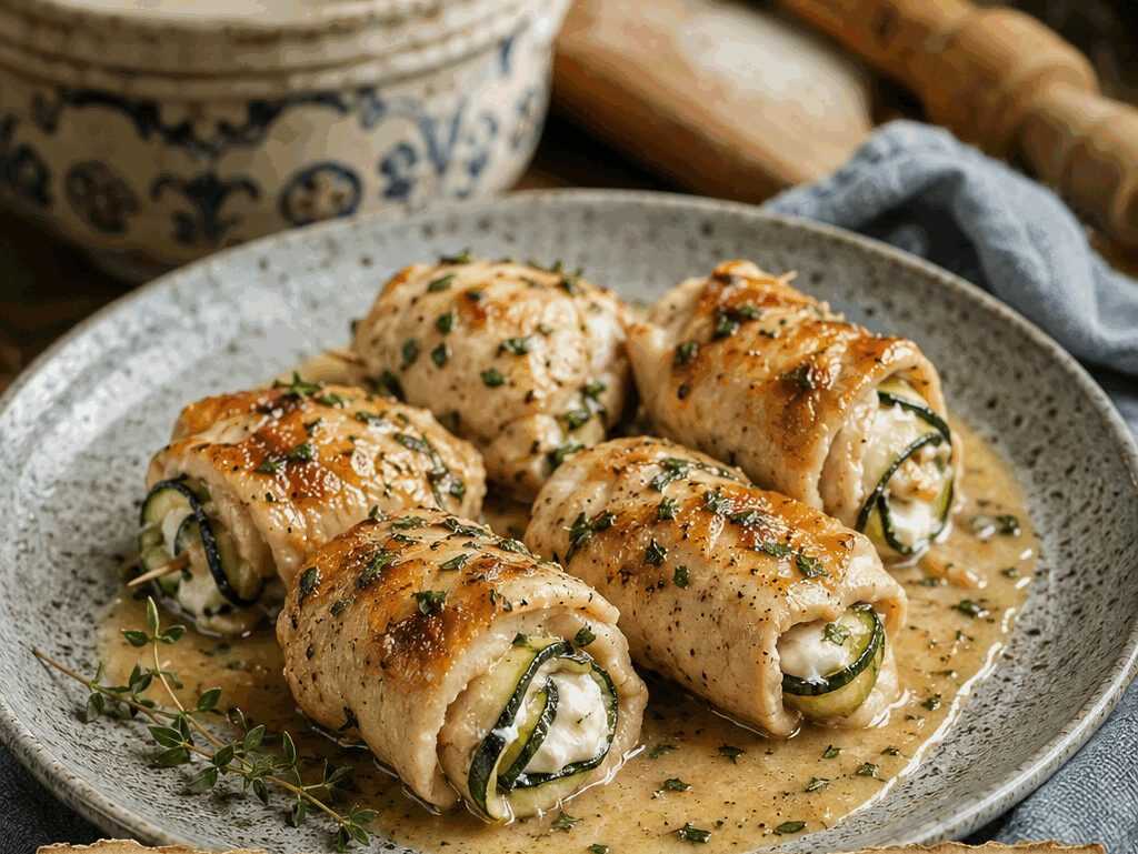 Involtini di Pollo con Zucchine e Philadelphia