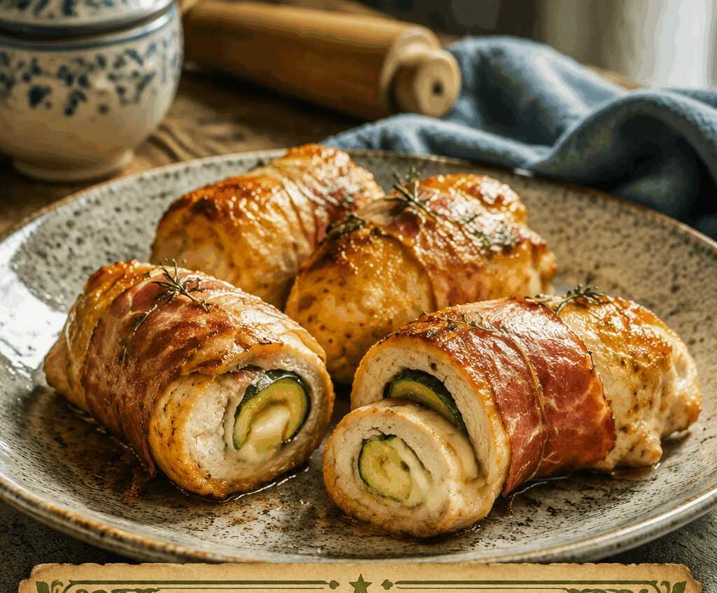 Involtini di Pollo Speck e Zucchine