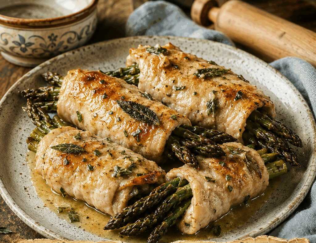 Involtini di Tacchino con Asparagi