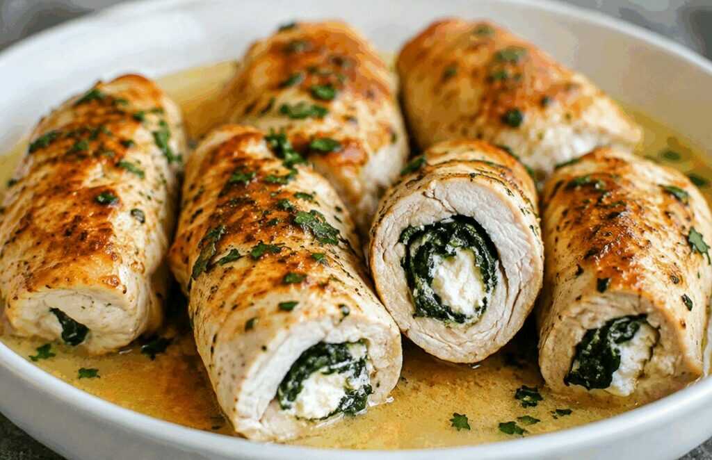 Involtini di Tacchino con Spinaci e Ricotta