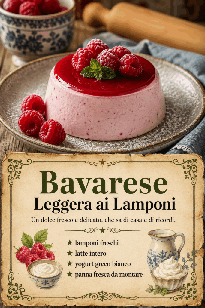 Bavarese Leggera ai Lamponi