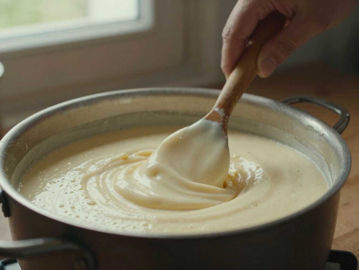 5. Addensare la crema — Latte alla Portoghese Toscano – Toscana