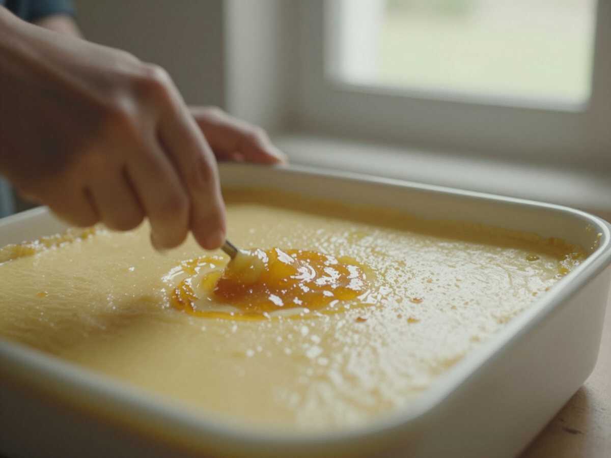 4. Versare nello stampo — Latte in piedi toscano: il tradizionale budino al limone della Toscana
