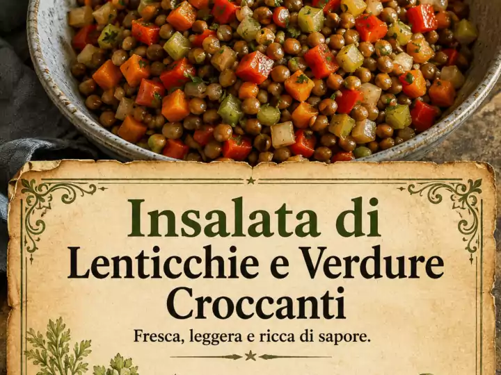 Insalata di Lenticchie e Verdure Croccanti