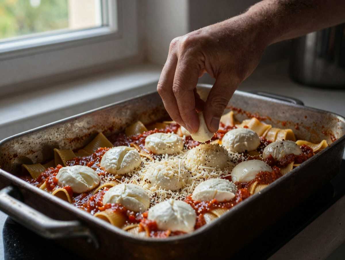 Assembla la pasta al forno — Maccheroni al Pomodoro Gratinati al Forno