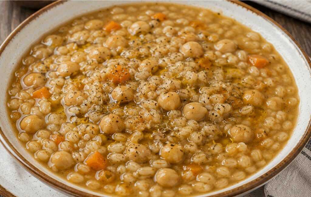 Minestra di grano e ceci alla lucana (Basilicata)