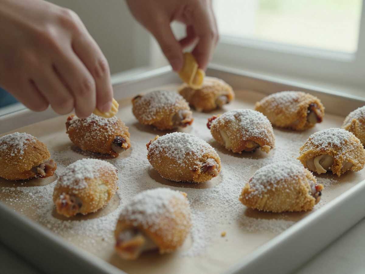 Impanare le mini cotolette — Mini cotolette di pollo per il buffet in versione mini per la festa dei bambini