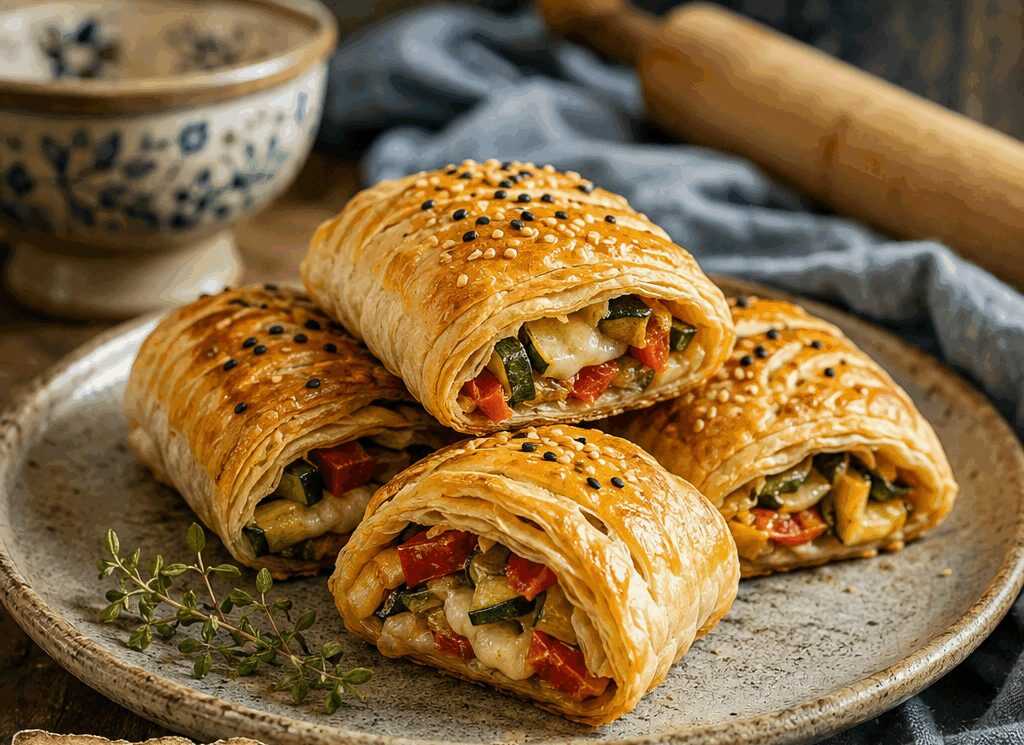 Mini strudel di verdure monoporzione, come in rosticceria ma fatti in casa