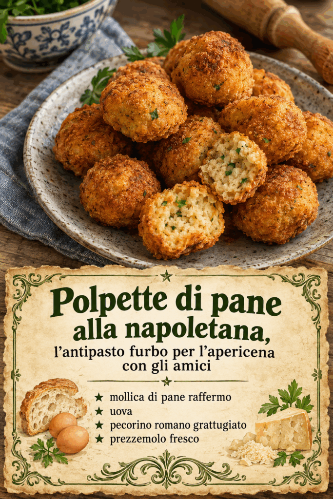 Polpette di pane alla napoletana per l’apericena: pronte in mezz’ora, dosi per sei