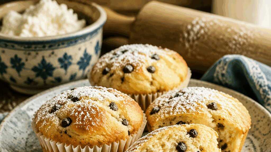 Muffin Light alla Ricotta e Gocce di Cioccolato