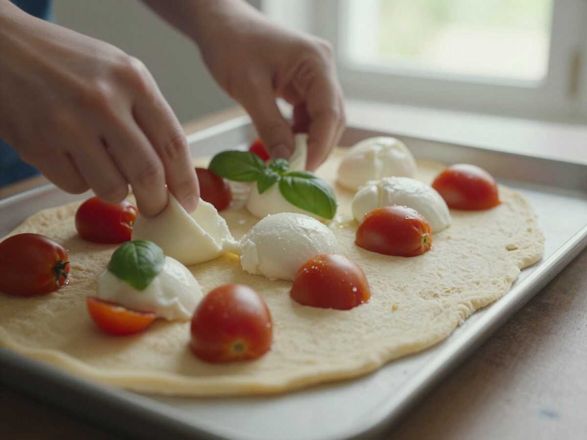 Aggiungete pomodorini e mozzarella — Muffin salati con pomodorini e mozzarella perfetti per battesimi e comunioni