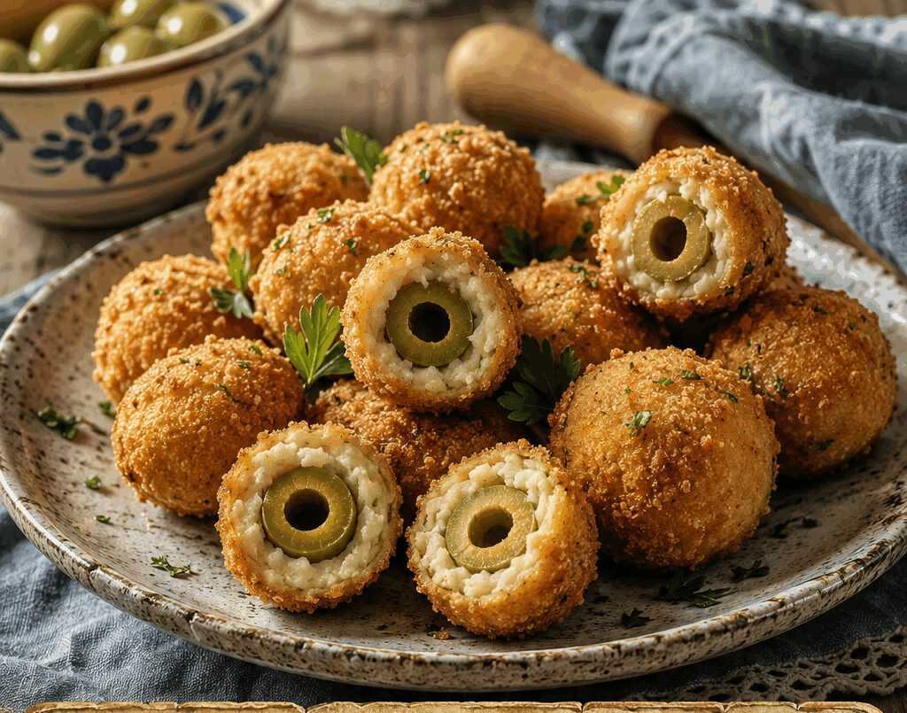 Olive ascolane vegetariane scenografiche ma semplicissime da fare