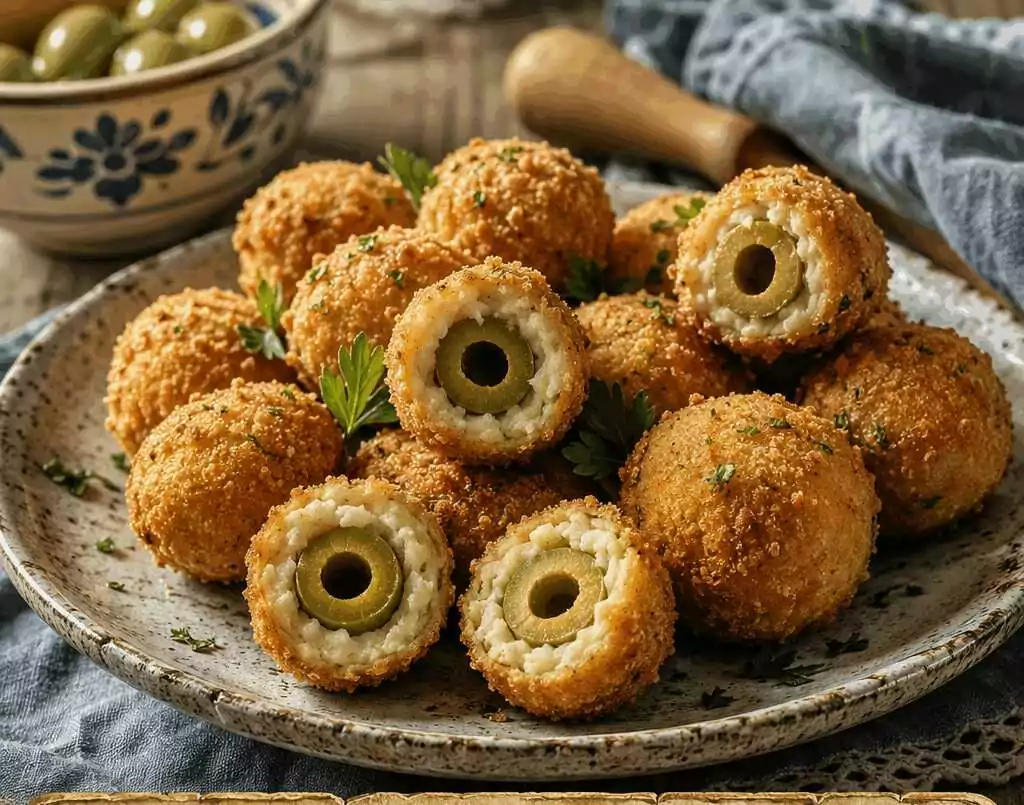 Olive ascolane vegetariane scenografiche ma semplicissime da fare