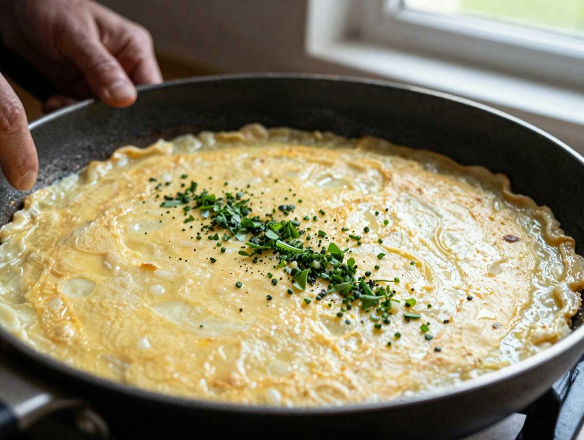 4. Aggiungere il ripieno — Omelette al Formaggio Soffice: la Ricetta Veloce e Filante Perfetta per una Cena Last Minute