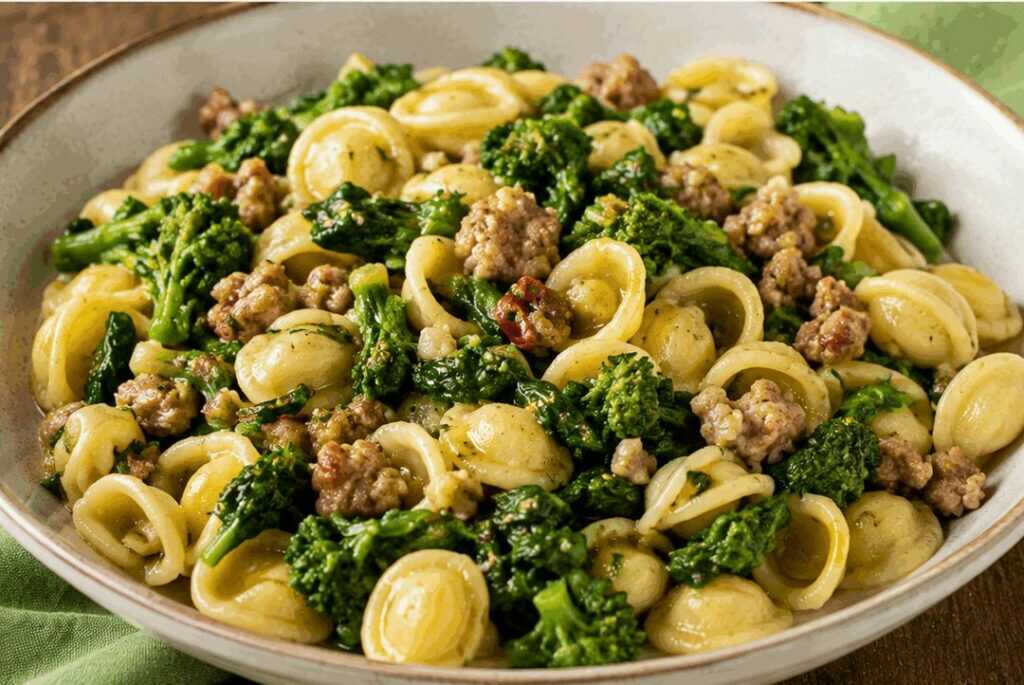 Orecchiette con Cime di Rapa e Salsiccia