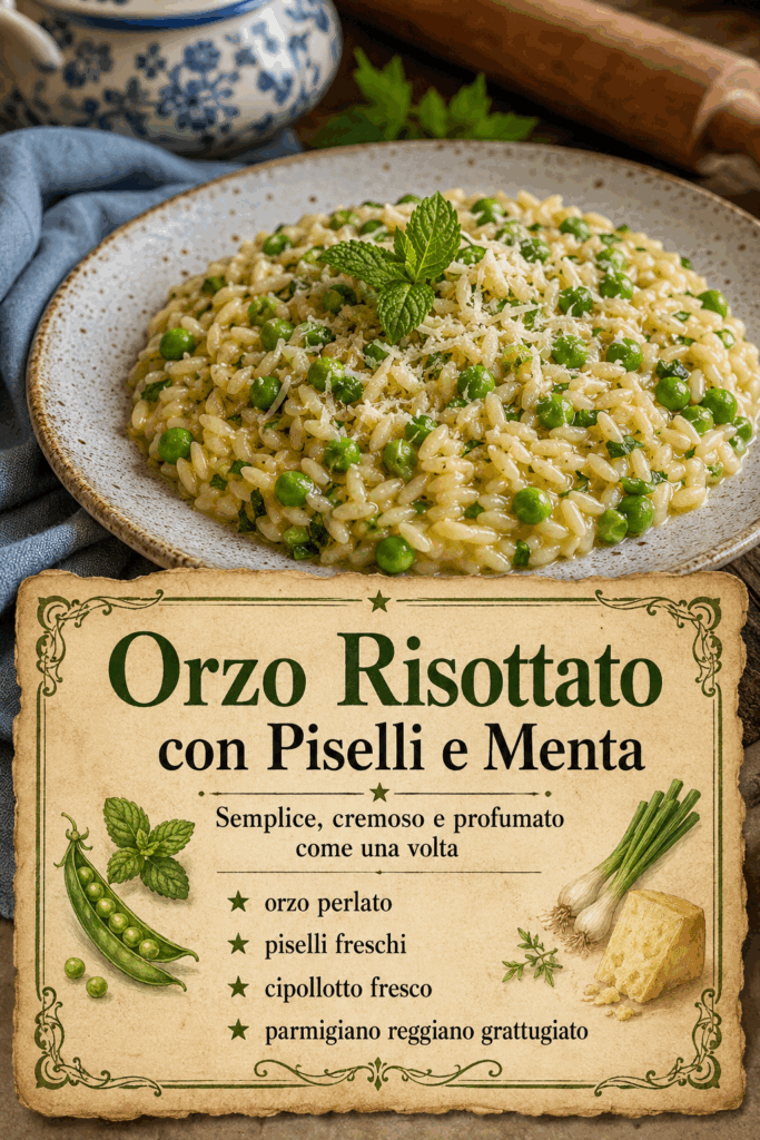 Orzo Risottato con Piselli e Menta