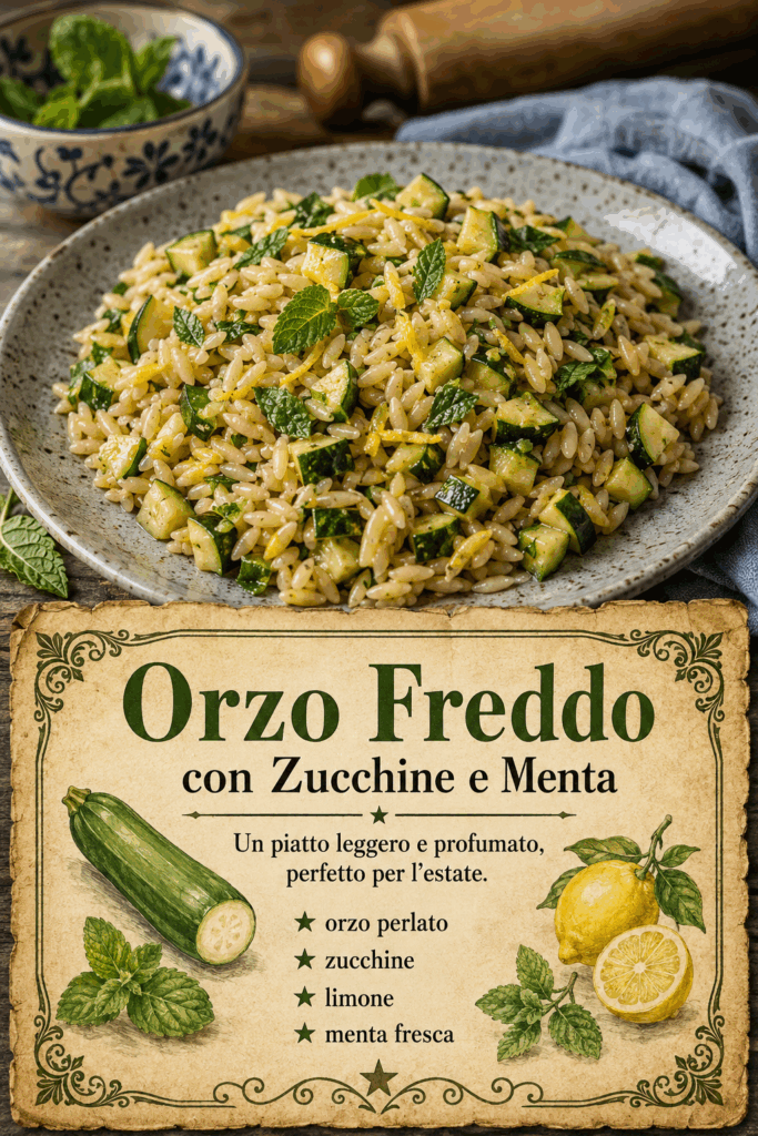 Orzo Freddo con Zucchine e Menta