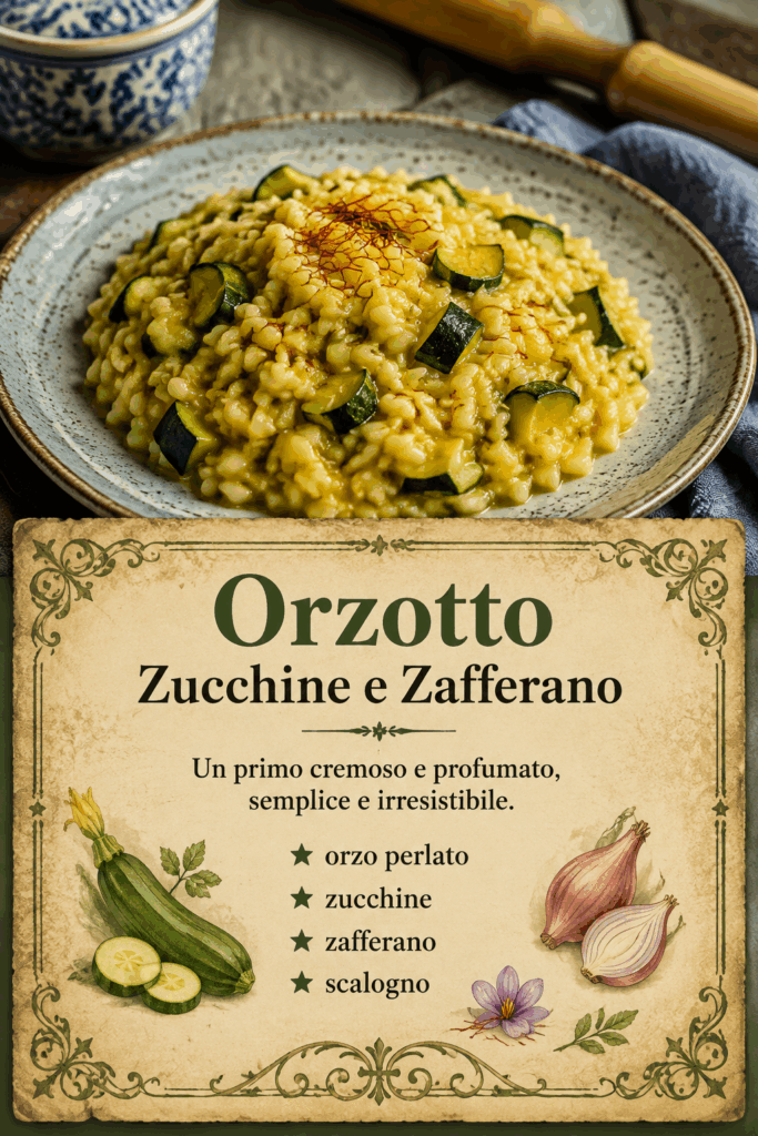 Orzotto Zucchine e Zafferano