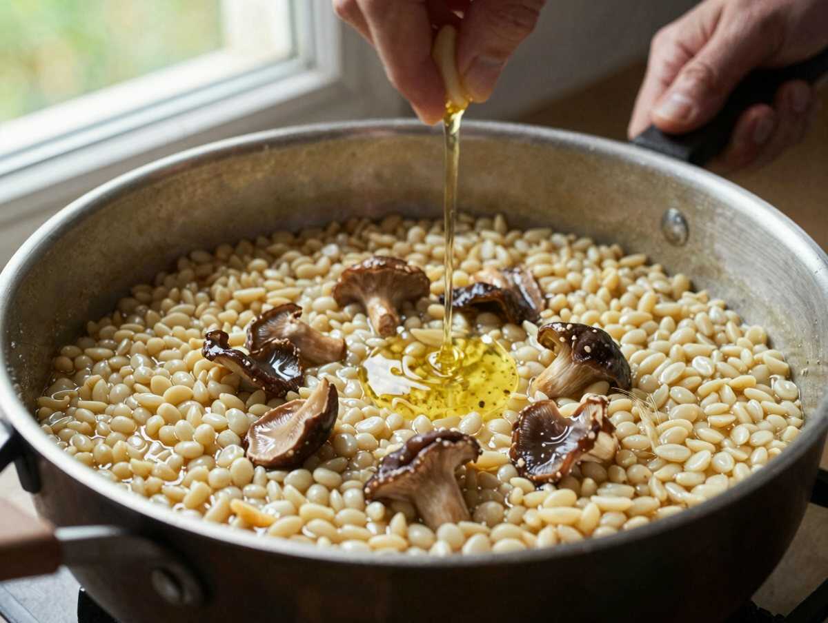 Tostare l’orzo — Orzotto ai Funghi Cremoso Senza Panna