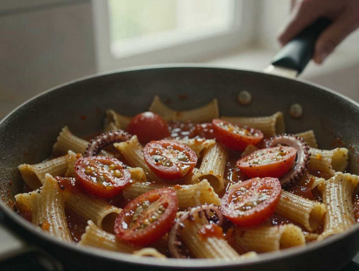 4. Preparare il ragù — Paccheri con Ragù di Polpo: il Primo Piatto di Mare dal Gusto Autentico