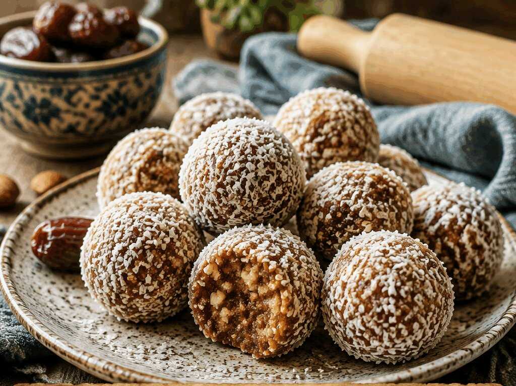 Palline di Cocco e Datteri Senza Cottura