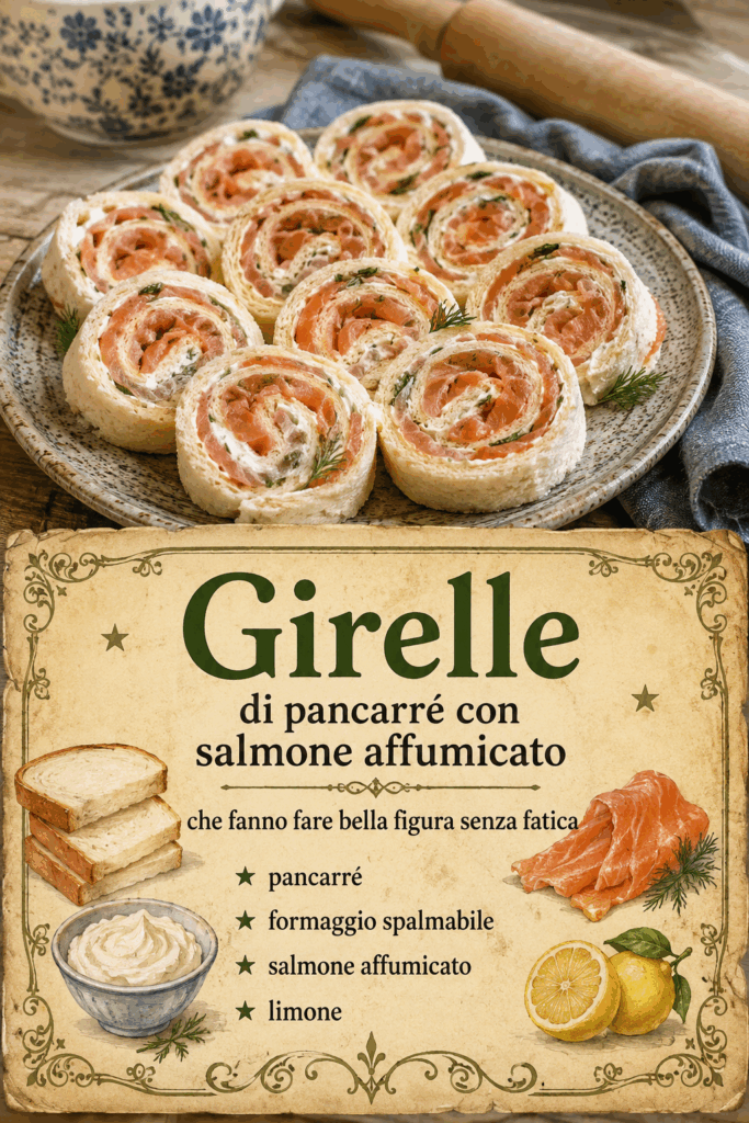Girelle di pancarré con salmone affumicato che fanno fare bella figura senza fatica