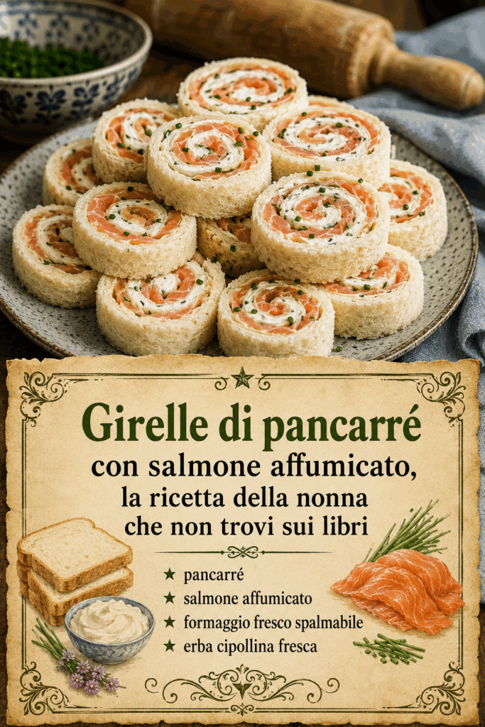 Girelle di pancarré con salmone affumicato, la ricetta della nonna che non trovi sui libri