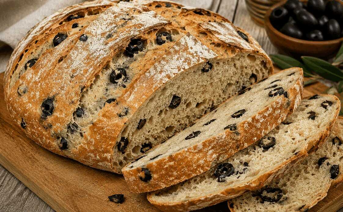 Pane alle Olive Nere con Lievitazione Lenta: la Ricetta Passo Passo per una Mollica Alveolata