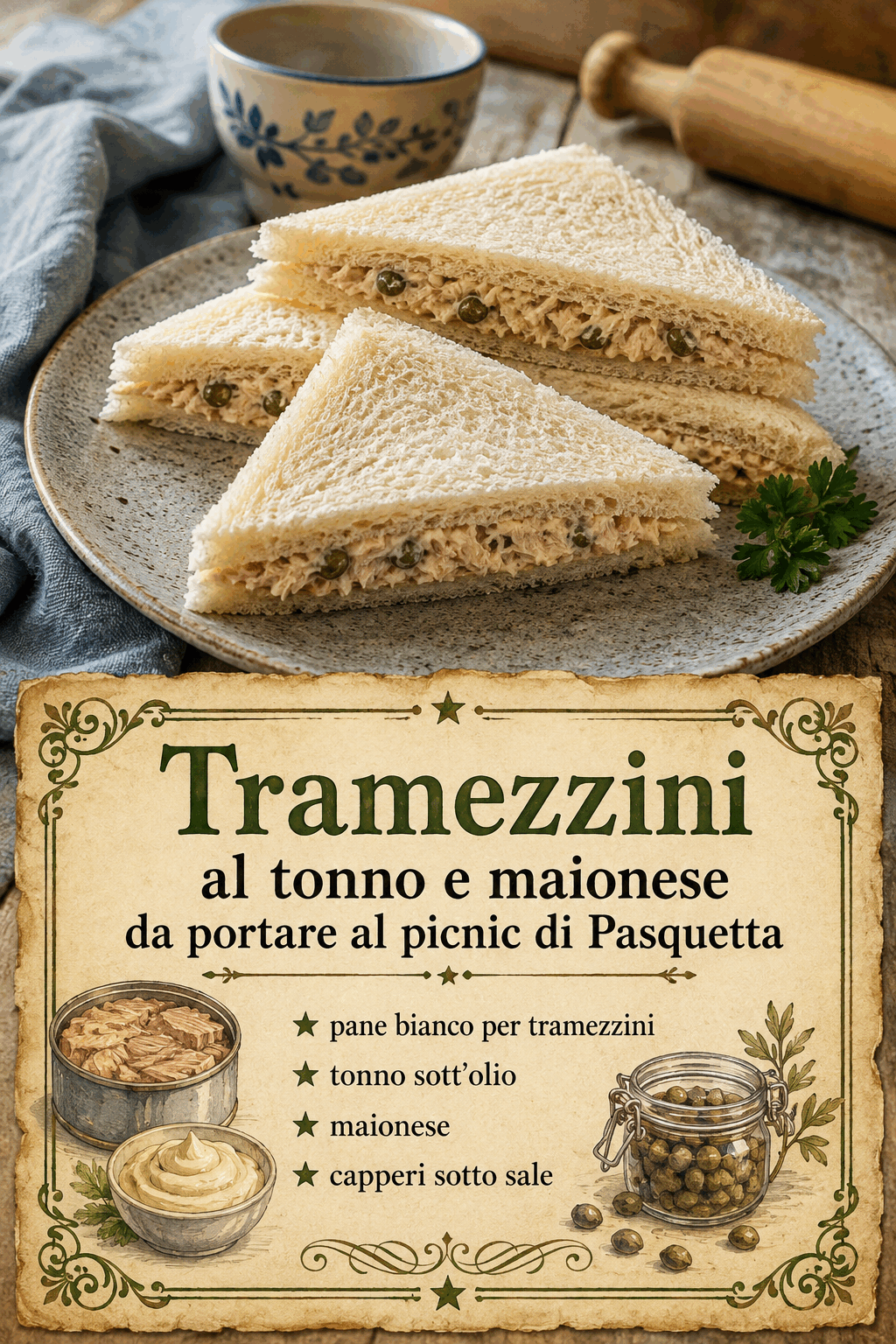 Tramezzini al tonno e maionese per il picnic: come trasportarli senza che si ammollino