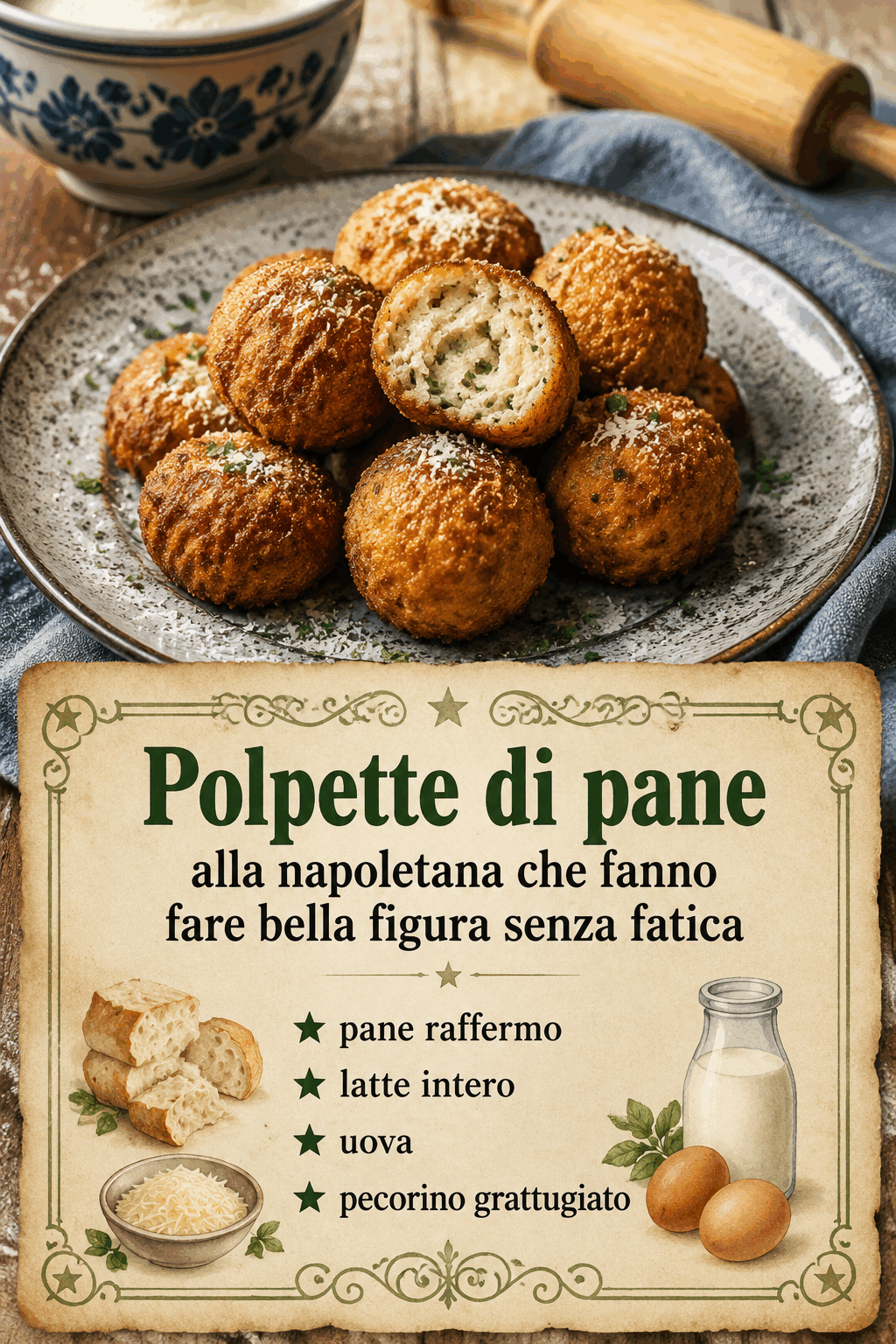 Polpette di pane alla napoletana al sugo, il secondo della domenica senza carne