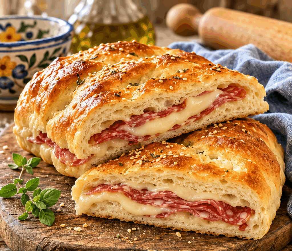 Panino napoletano con salame e formaggio, il classico del buffet che funziona sempre