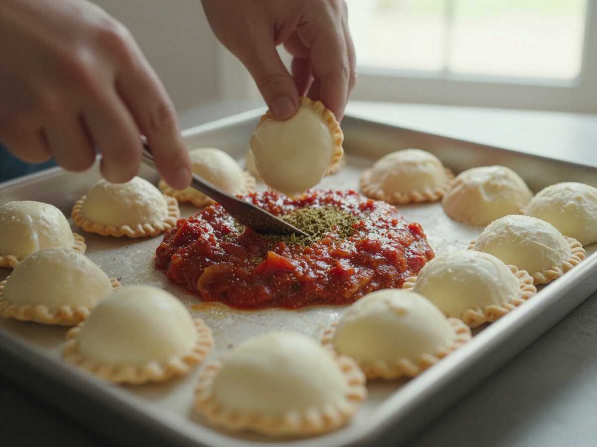 Preparate il ripieno — Panzerotti pugliesi pomodoro e mozzarella perfetti per il buffet di compleanno