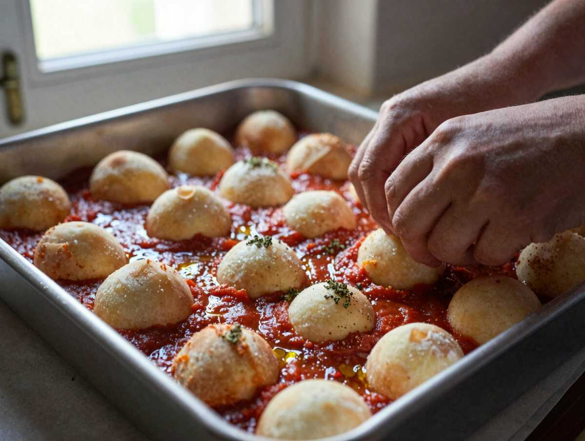 Prepara il ripieno — Panzerottini al forno con pomodoro e scamorza, come in rosticceria ma fatti in casa