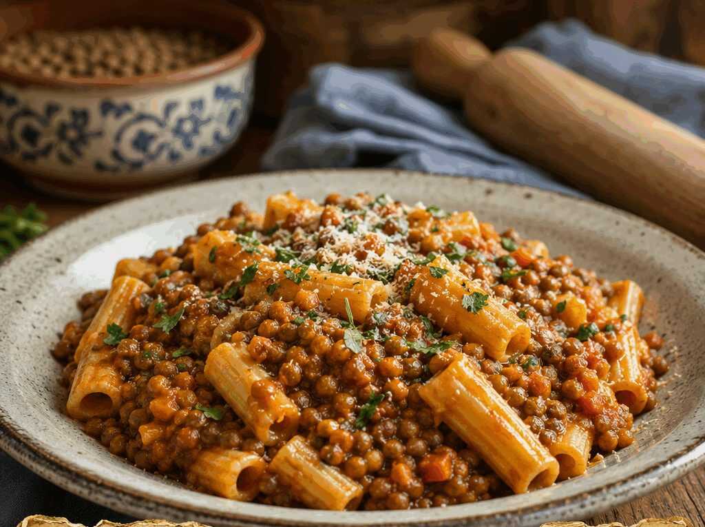 Pasta al Ragù di Lenticchie