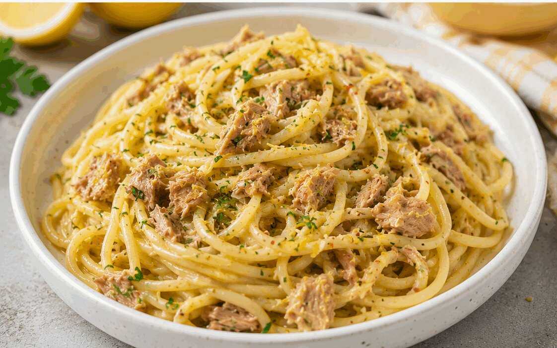 Pasta al Tonno e Limone: la Ricetta Veloce e Fresca Pronta in Soli 15 Minuti