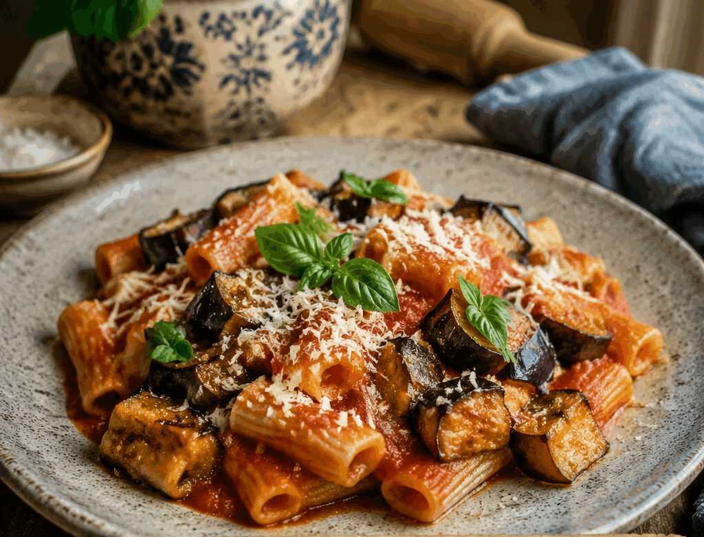Pasta alla Norma con Melanzane al Forno