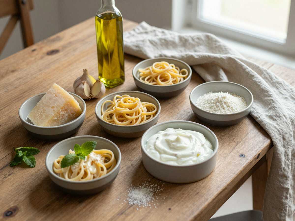 Gli ingredienti per Pasta allo Yogurt alla Greca