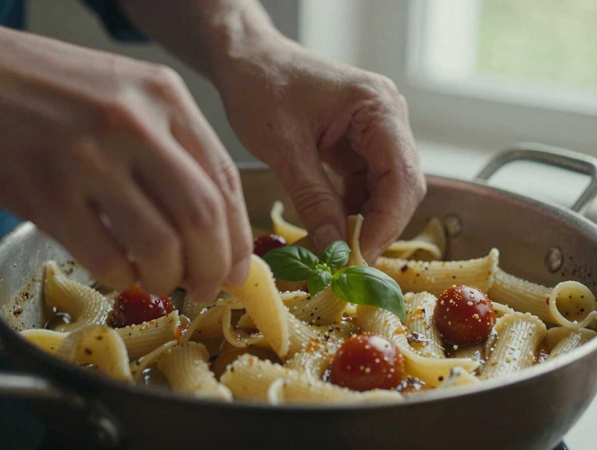 Unire le melanzane — Pasta con Melanzane a Funghetto