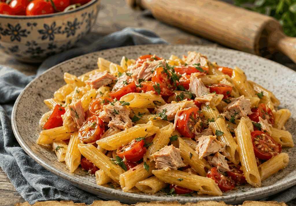 Pasta con Tonno Fresco e Pomodorini